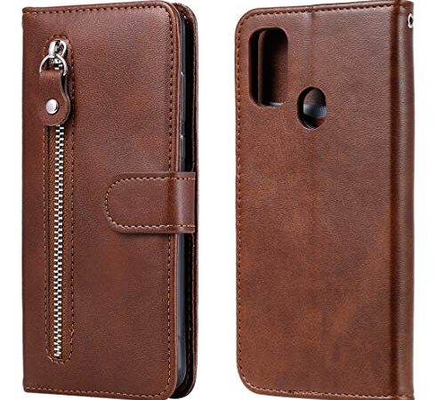 Cell Phone Cases for Samsung Galaxy M30s Fashion Calf Texture Zipper Horizontal Flip Leather Case with Holder & Card Slots & Wallet Smart Phone Shell