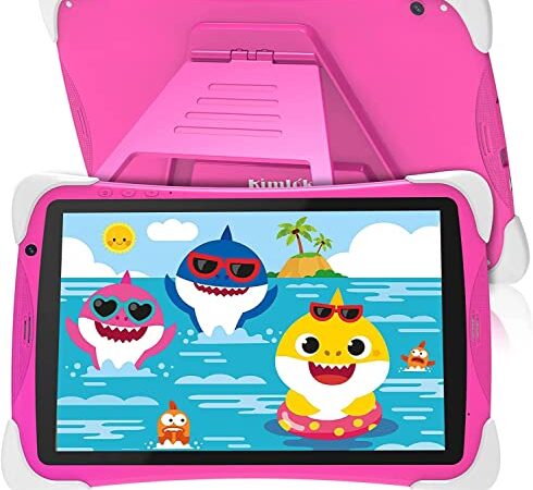 Kids Tablet, 10 inch Android Tablet PC for Kids, 2GB RAM 32GB ROM, iWawa Pre-Installed, Parental Control, WiFi, Bluetooth, Dual Camera, Educational, Games, Tablet with Stylus Pen/Shockproof Case